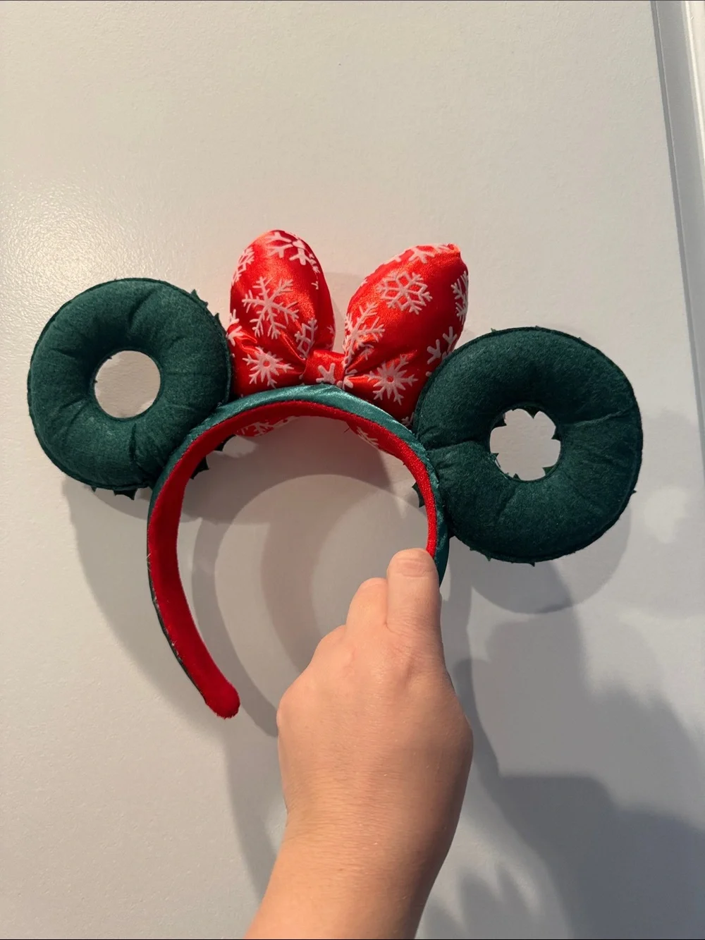 Disney Parks Minnie Mouse Holiday Christmas Wreath Ear Headband